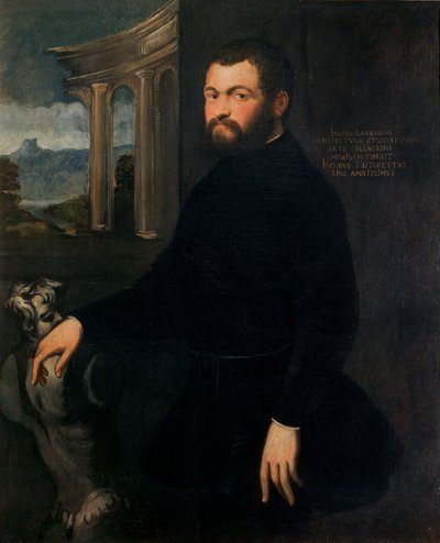 Jacopo Sansovino (1486-1570), ursprünglich Tatti, Bildhauer und Staatsarchitekt in Venedig von Jacopo Robusti Tintoretto